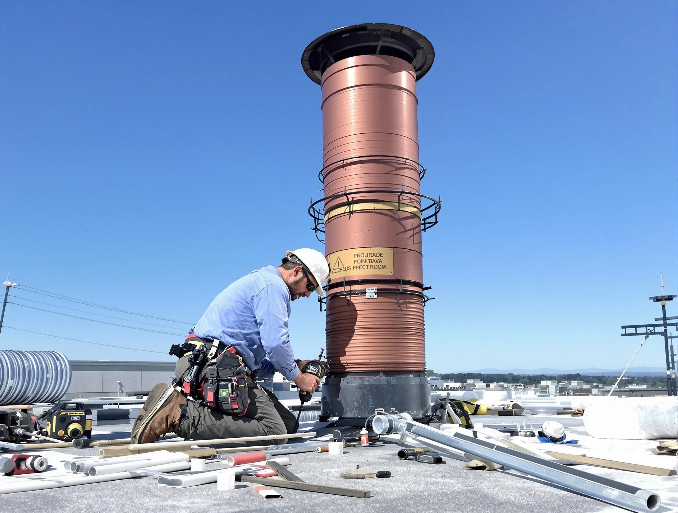 Installed chimney liner by Fayetteville Chimney Sweep in Fayetteville, GA
