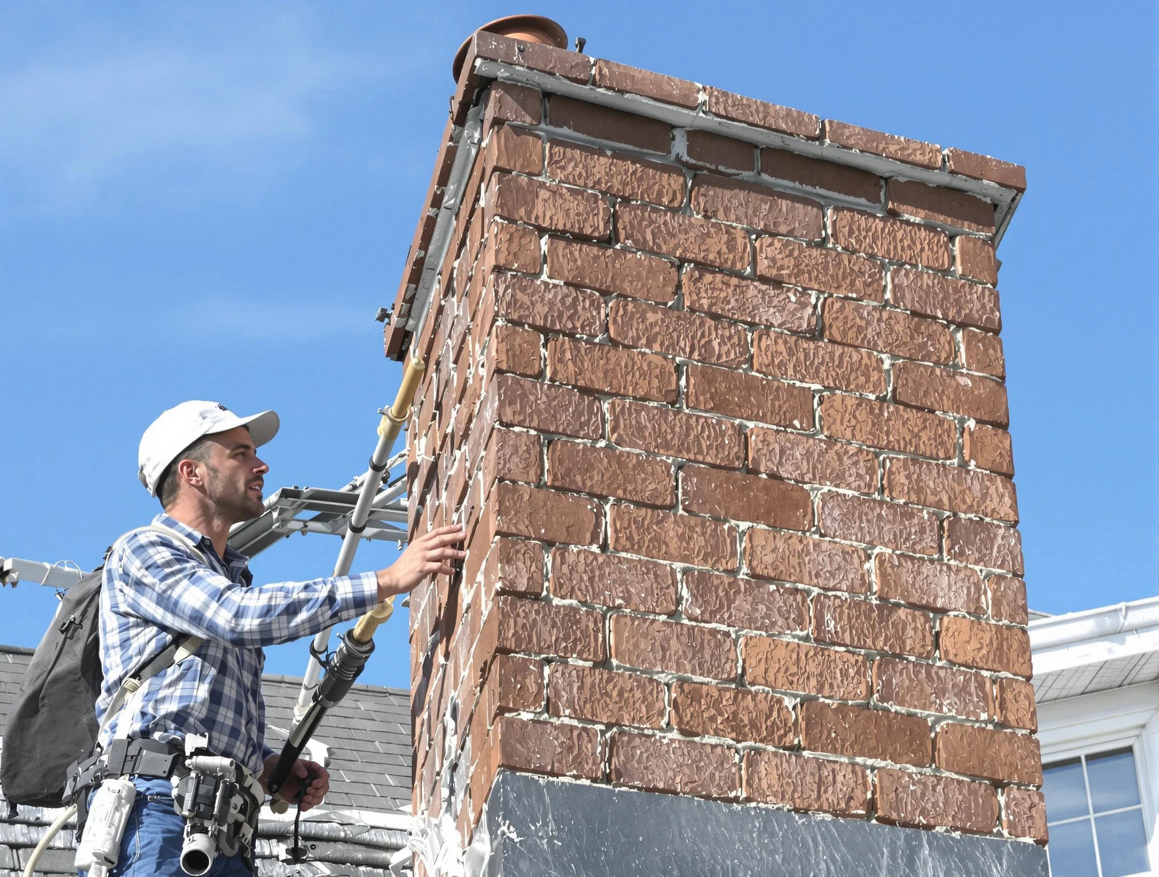 Brickwork for a chimney rebuild by Fayetteville Chimney Sweep in Fayetteville, GA