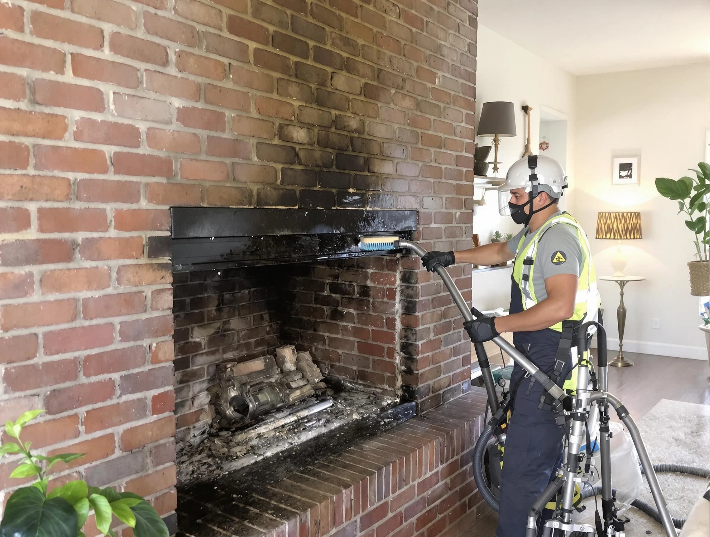 Fayetteville Chimney Sweep providing fireplace cleaning services in Fayetteville, GA