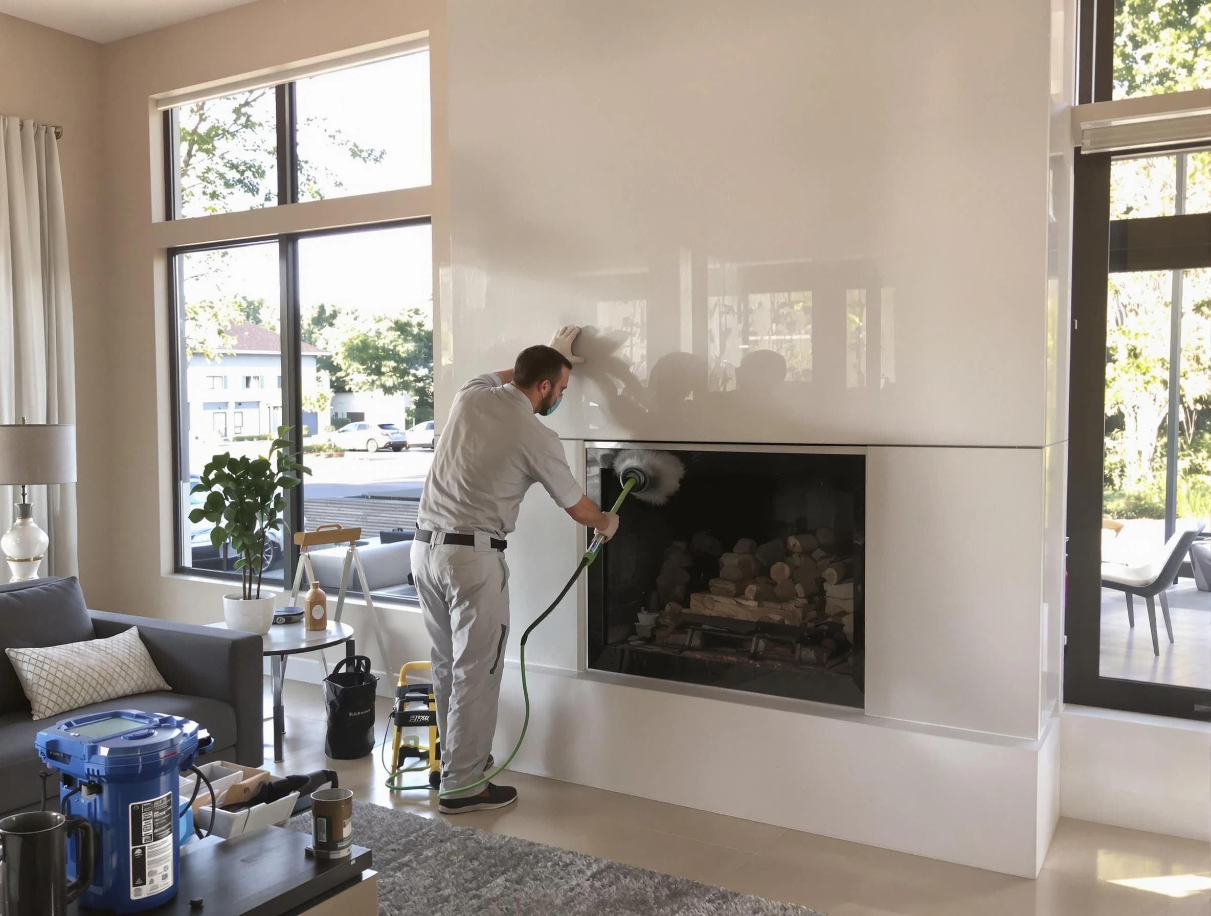 Fayetteville Chimney Sweep performing thorough soot removal in Fayetteville, GA