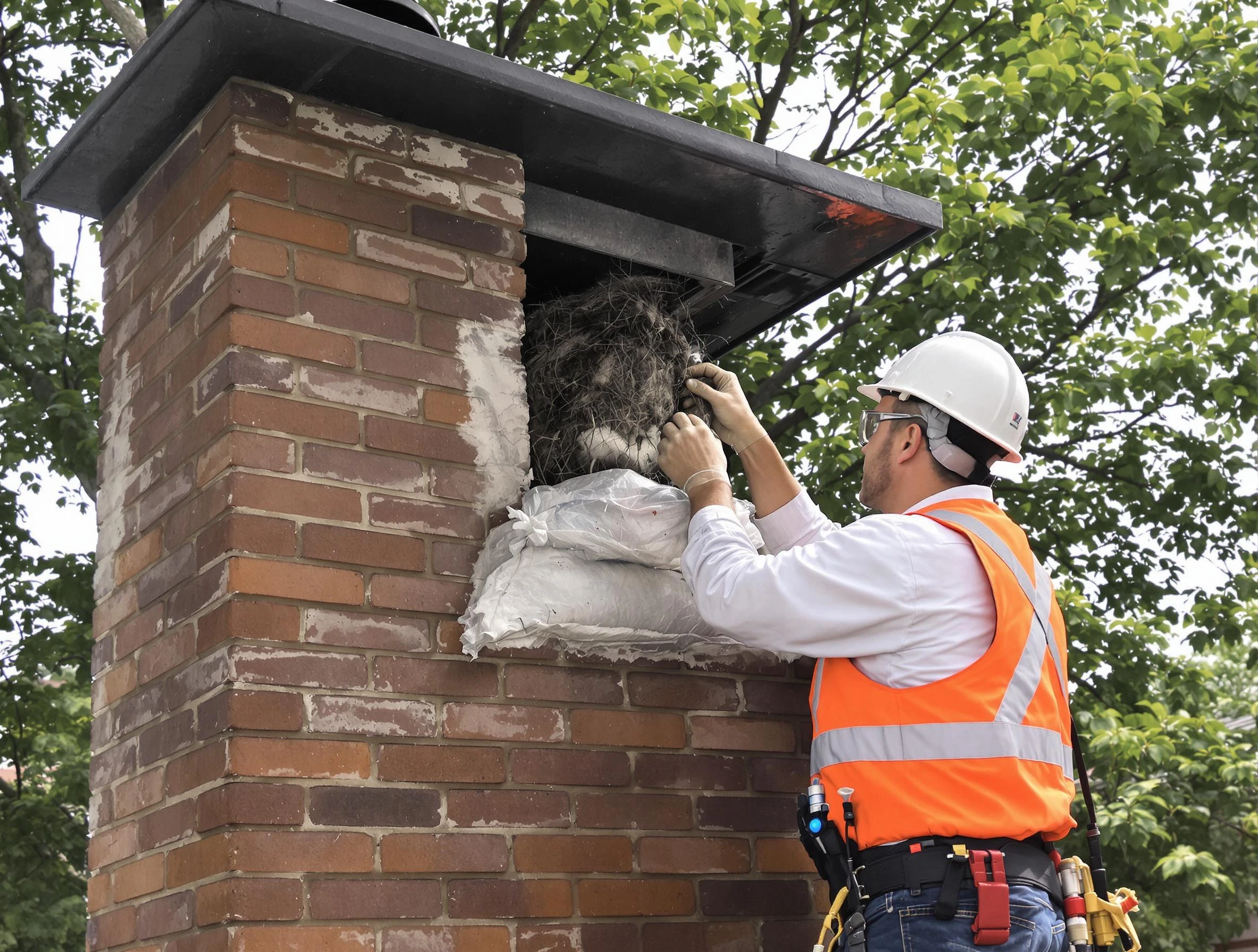 Humane removal of debris and animals by Fayetteville Chimney Sweep in Fayetteville, GA