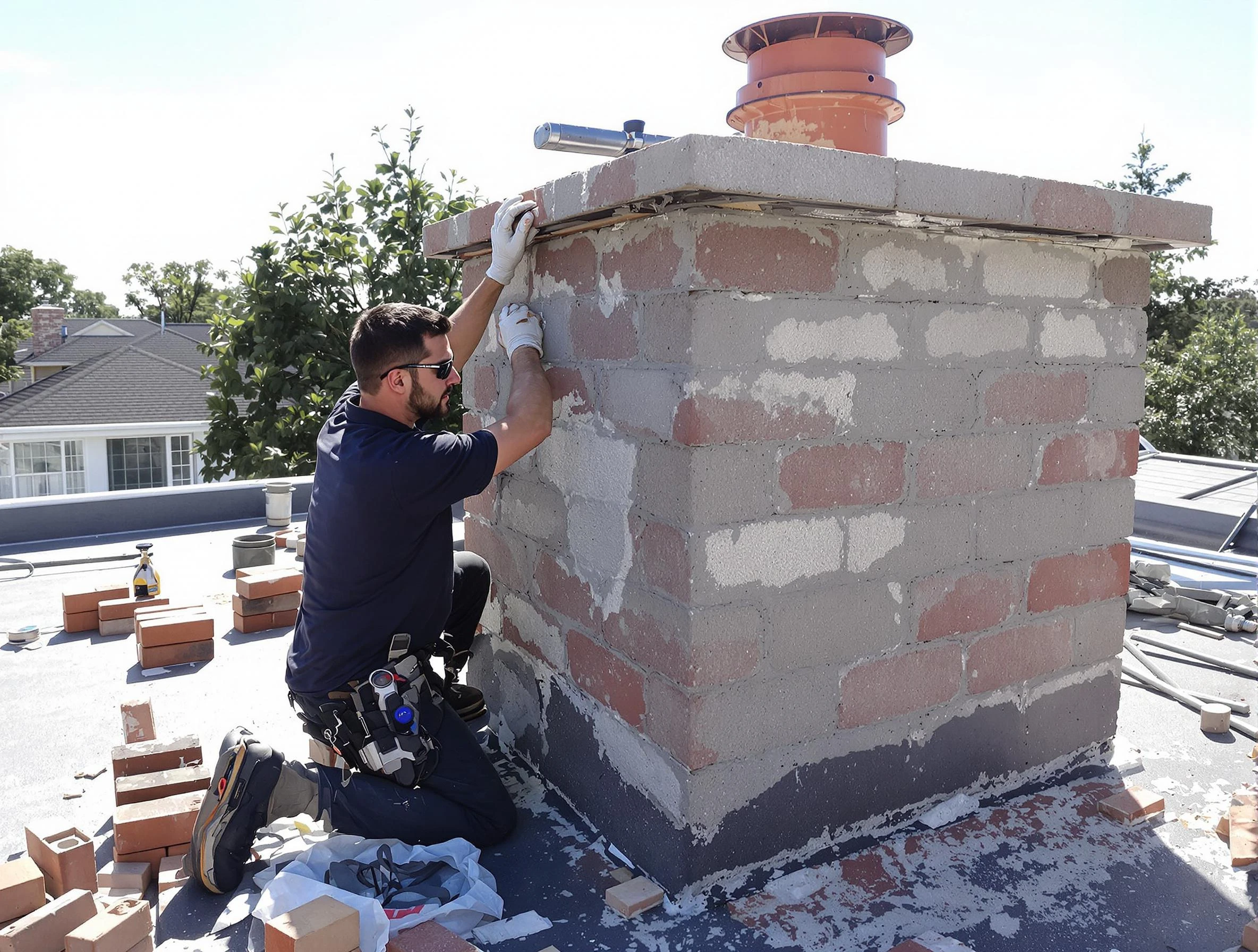 Advanced chimney repair process by Fayetteville Chimney Sweep in Fayetteville, GA